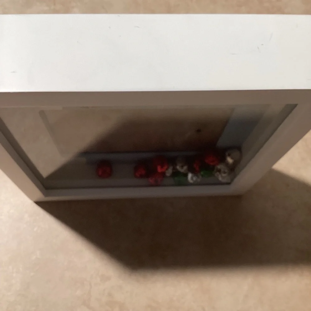White Holiday Christmas Frame with Jingle Bells
